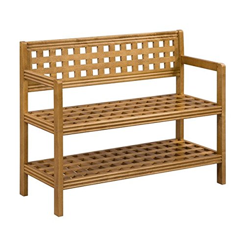 Somette Beaumont Cinnamon Solid Birch Wood Large Bench With Back
