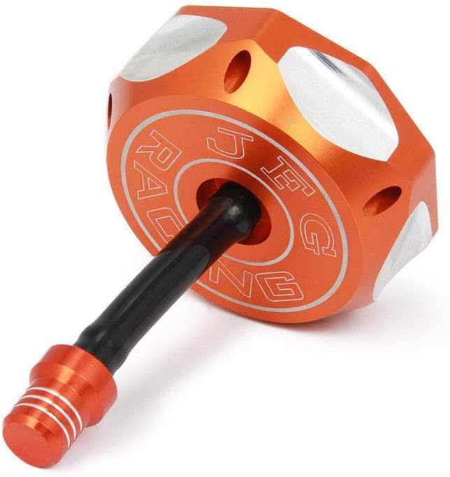C-FUNN Aluminum Billet Gas Fuel Tank Cap For KTM 50 85 125 200 250 300 350 360 380 400 450 525, silver|orange