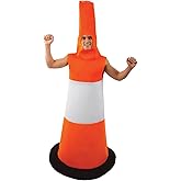Orion Costumes Men's Orange Traffic Road Cone Novelty Stag Night Fancy Dress