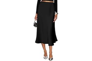 Yewanka Women's Silk Satin Midi Skirt Elastic High Waisted A-Line Cheetah Print Leopard Long Skirts for Women Trendy