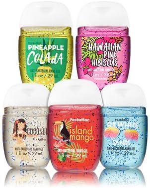 Bath and Body Works RANDOM flavours 5 pack bundle pocketbacks with holder