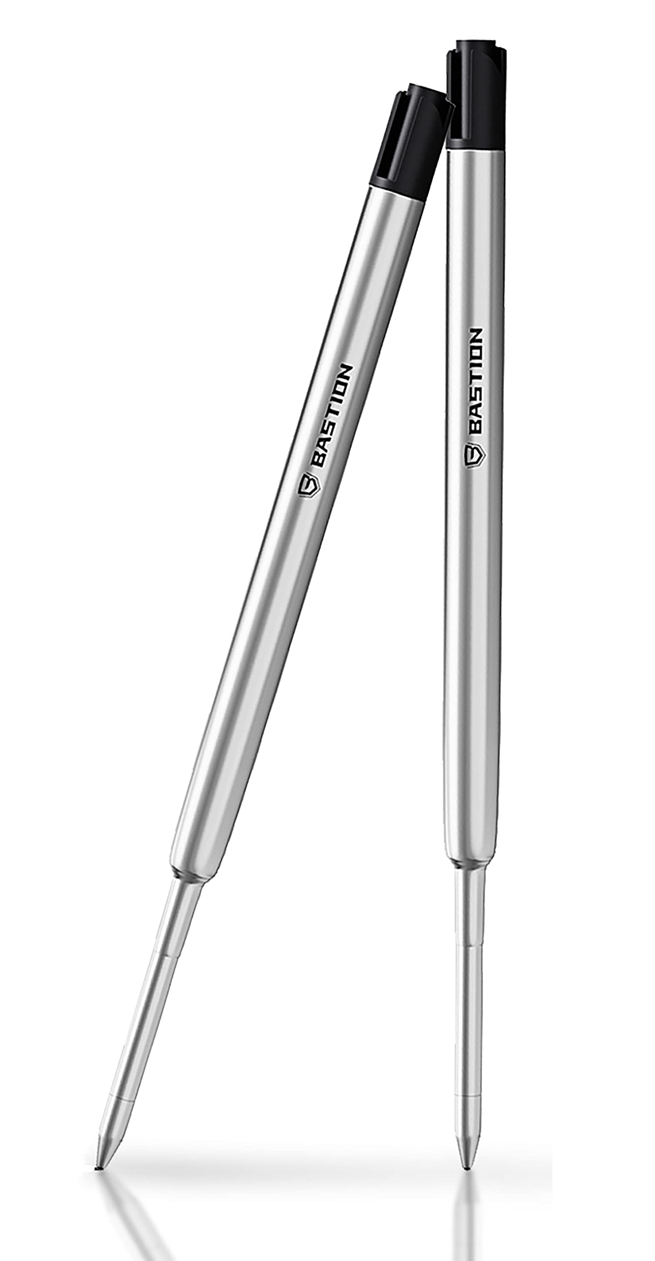 BASTION® Premium Pen Refill, Deeply Pigmented Ink for All Bolt Action Luxury Pens, Standard Ink Refill with 0.55mm Fine Tip - Blue, 2 Pieces