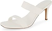 CUSHIONAIRE Prize Kitten Heel Sandals for Women, Two Strap Open Toe Dress Sandals with Memory Foam