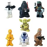 Star Wars Disney Parks Exclusive Set of 7 Character Squeeze Bath Tub Pool Toys