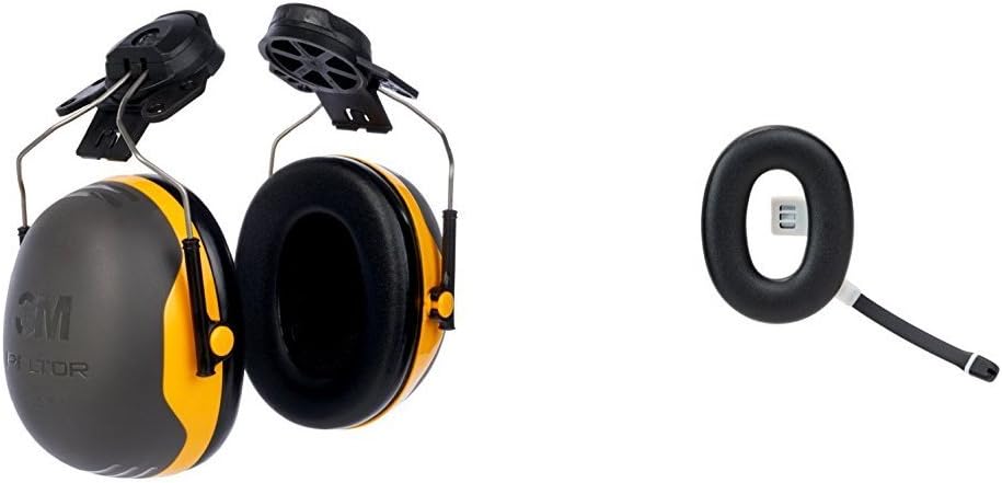 3M Peltor X2P3 Earmuffs, 30 dB, Helmet Mounted, Yellow