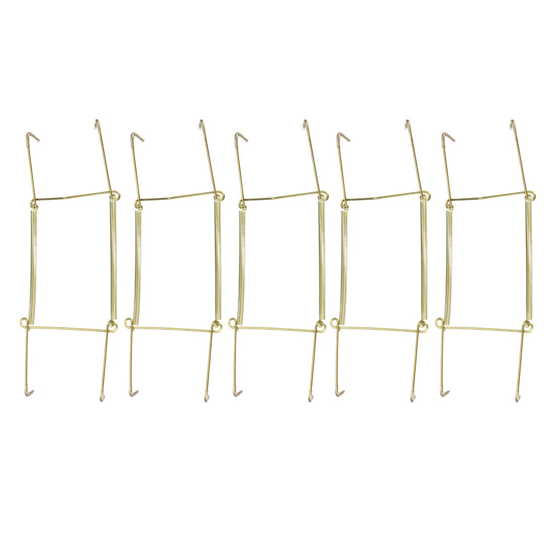 sourcing map Plate Hanger, 10-inch U Type Zinc Plated Invisible Wall Decorative Hooks with Tip Protectors, 5 Pcs