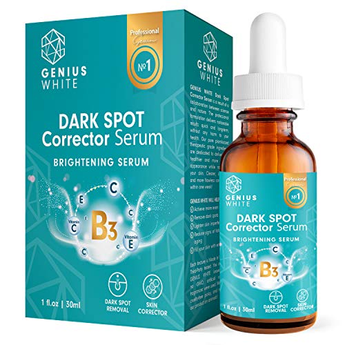 GENIUS Lightening Serum with Kojic Acid, Dark Spot Corrector Remover for Face