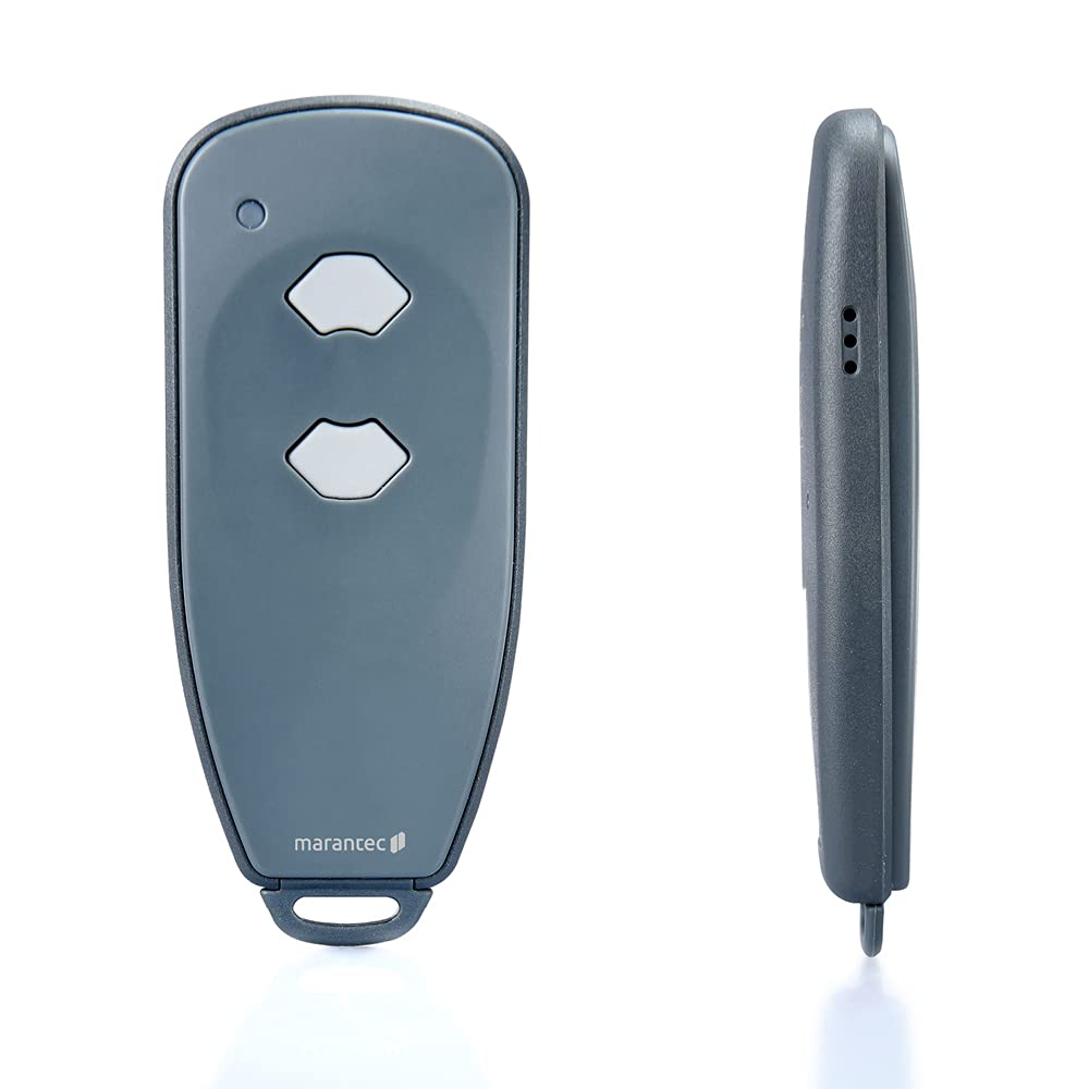 Marantec Digital 382 Handheld Transmitter 868 MHz 2 Channel Radio Remote Control/Garage Opener for Marantec Garage Door Operators Grey