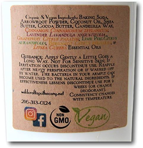 WILDCRAFT APOTHECARY Organic &amp; Vegan Aluminum Free Deodorant