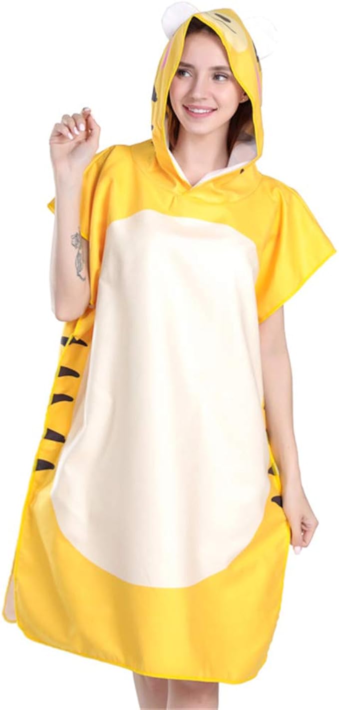 Albornoz De Secado Rápido De Animales Costeros De Dibujos Animados En