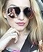 zeroUV Mirrored Oversized Aviator Sunglasses for Women and Men, Metal Frame with UV400 with Large Flat Mirror Lens 58mm (Gold/Blue Mirror)