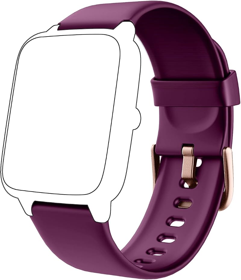 GRV Replacement Silicone Strap Band for Smart Watch FC1 ID205L ID205S Purple