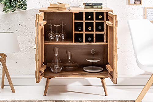 Invicta Interior Massiver Barschrank Mystic Living 76cm Akazie 3D