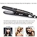 Professional Salon Steam Hair Straightener, ManKami Argan Steam Styler Ceramic Tourmaline Flat Iron Vapor Heater Hair Straightening Iron with Anion Care and Locking switch