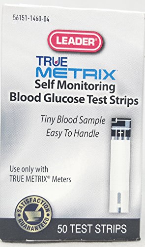 Leader True Metrix Self Monitoring Blood Glucose Test Strips, 50 Count Per Box - 4 Boxes