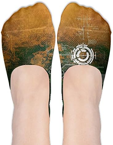Artificial Intelligence Lady Colorful No Show Ankle Socks