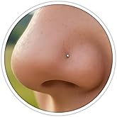 Silver 1 mm Small Ball Nose Stud - Flat Silver Nose Stud - Thin 24 Gauge Silver Nose Rings Stud - Tiny L Shape 925 Sterling Silver Nose Piercing Stud