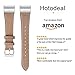 Mornex Replacement Leather Band Compatible with Fitbit Charge 2, Classic Genuine Leather Wristband for Men Women(Light Brown-Silver Buckle)