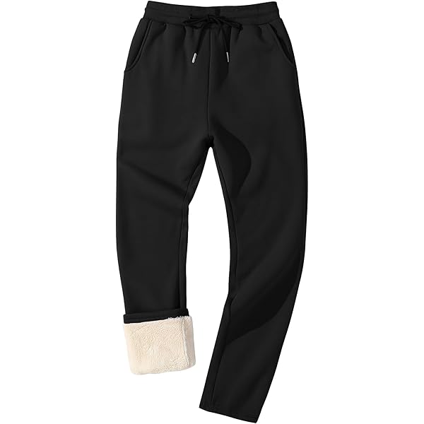Amazon.com: MACHLAB Men's Thermal Fleece Jogger Pants Sherpa Lined