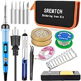 Soldering Iron Kit, 80W Digital LCD Solder Gun with ON/Off Switch Adjustable Tem