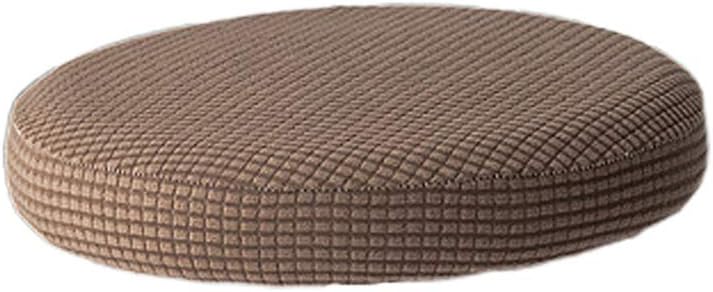 Breathable Round Bar Stool Cover Elastic Padding Cushion Protectors(Chocolate), Picture 7, 38*38 cm