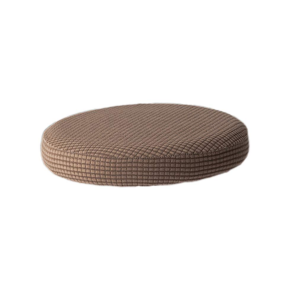 Breathable Round Bar Stool Cover Elastic Padding Cushion Protectors(Chocolate)