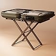 Luxury Expandable Luggage Rack for All Suitcase Sizes, Folding Stand Essential for Hotels, AirBnB, Guest Room; Extends 35” Inches, Holds up to 170 lbs, Durable Steel & Solid Wood, NO Assembly Required