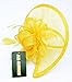 Womens Formal Party Fascinator Hat with Headband for Cocktail Yellow