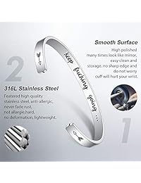 M MOOHAM Inspirational Graduation Gifts Cuff Bracelet - Engraved Inspirational Bracelet Cuff Bangle with 2019 Graduation Grad Cap, Mantra Quote Keep Going Bracelet Graduation Friendship Gifts for Her