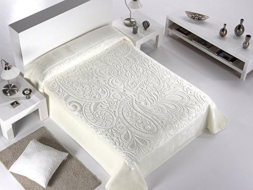 European - Made in Spain warm blanket Serena 220x240 Nautral Color 1 PLY