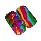 1 Rainbow Tie Dye Danktainers Extra Large 7 Compartment Medical Grade Silicone Jars