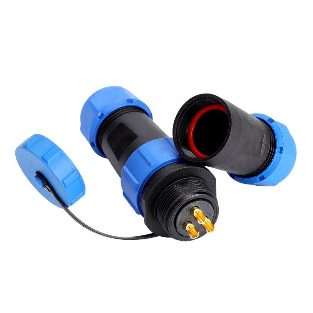 SP21 IP68 2/3 /4/5 /7/9 /12pin Waterproof Aviation Plug Socket Cable in-line Connector Plasti Aviation Plug and Socket IP68 Wire-to-Wire Installation 110-380V(3 pin)