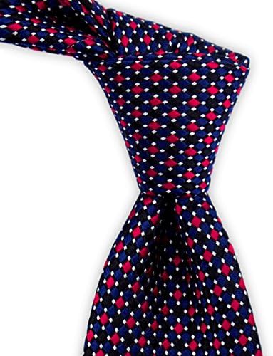Red and Blue Tie with White and Black Polka Dot Plaid Pattern Tie This | The Tahoe Tie