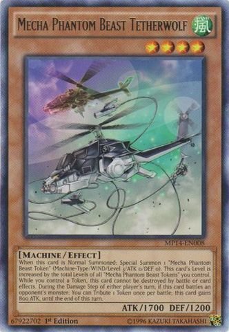 Yu-Gi-Oh! - Mecha Phantom Beast Tetherwolf (MP14-EN008) - Mega Pack 2014 - 1st Edition - Rare
