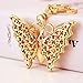 Jzcky Shzrp Pretty Butterfly Shape Crystal Rhinestone Keychain Key Chain Sparkling Key Ring Charm Purse Pendant Handbag Bag Decoration Holiday Gift