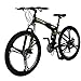 Eurobike Folding Bike 21 Speed Full Suspension Mountain Bicycle 27.5″ Daul Disc Brake (ArmyGreen)thumb 2