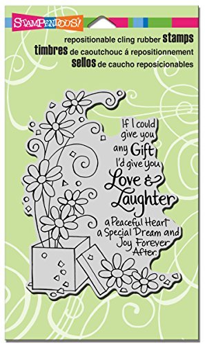 Stampendous Fran’s Cling Stamps 7.75-inch x 4.5-Inch Laughter Gift, Acrylic, Multicoloured, 2-Piece by Stampendous