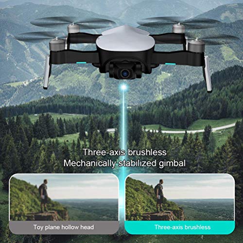 ZHCJH Drohne mit Kamera, GPS-Drohne mit Kamera 4K Live-Video, 110 ° einstellbare Weitwinkelkamera, Höhenlage, 3000M Kontrollbereich mit 3-Achsen-Selbststabilisierendem Kardanring – Bild 6