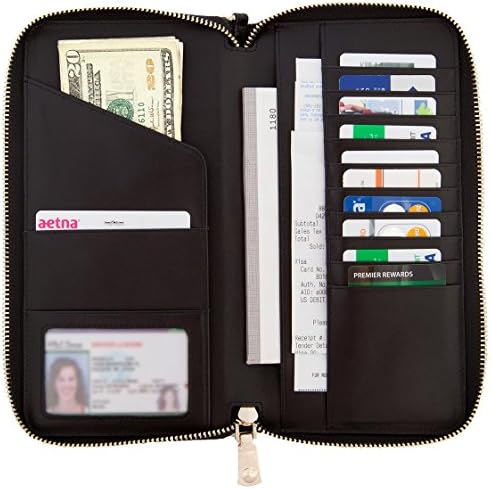 ZIVIONA Large Zip Around Clutch for Women Genuine Leather Clutch Wallet