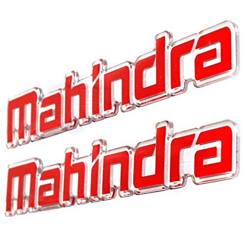 Carmetics Mahindra 3D Stickers 3D Emblems 3D Logo Badge Exterior Styling Accessories for Mahindra XUV 500 Roof Rails – RED 2 Pcs