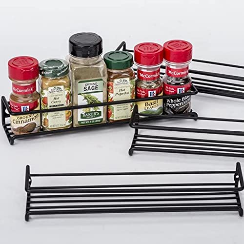 Especiero de cocina autoadhesivo – Estanterías metálicas para especias con 2 estantes – Práctico organizador de especias