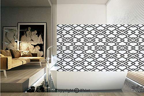 Ylljy00 Decorative Privacy Window Film Chevron Pattern With Middle