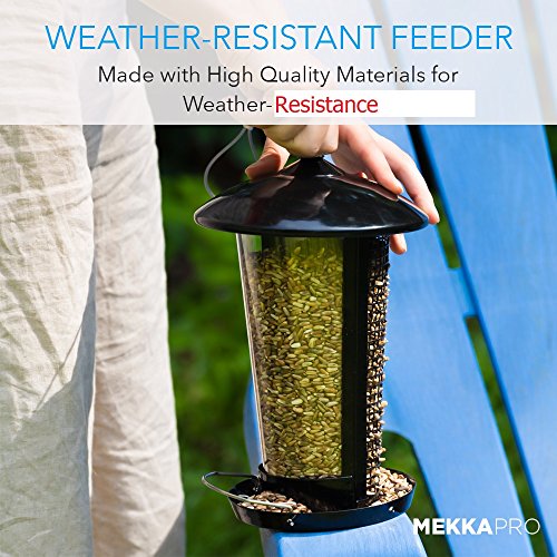 MEKKAPRO Dual Outdoor Hanging Wild Bird Seed Feeder, Weather-Proof, Birds in Your Backyard - Thumbnail 2