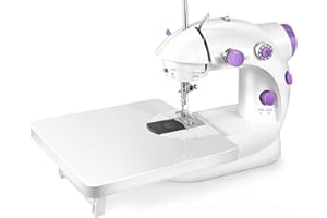 FLYBANBOO Sewing Machine, Portable Sewing Machine with Built-in Stitches, 2-Speed Mini Sewing Machine with Extension Table, Suitable for Beginners, Best Gift for Kids Women Household Space Saver Safe Sewing Kit