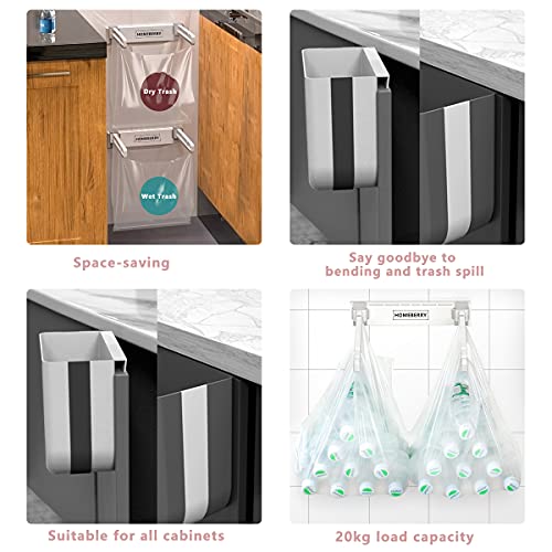 Homeberry Trash Bag Holder, Collapsible Under Sink Trash Can, Small