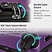Goplus 3Pcs Luggage Set, Hardside Travel Rolling Suitcase, 20/24/28 Rolling Luggage Upright, Hardshell Spinner Luggage Set with Telescoping Handle, Coded Lock Travel Trolley Case (Purple)
