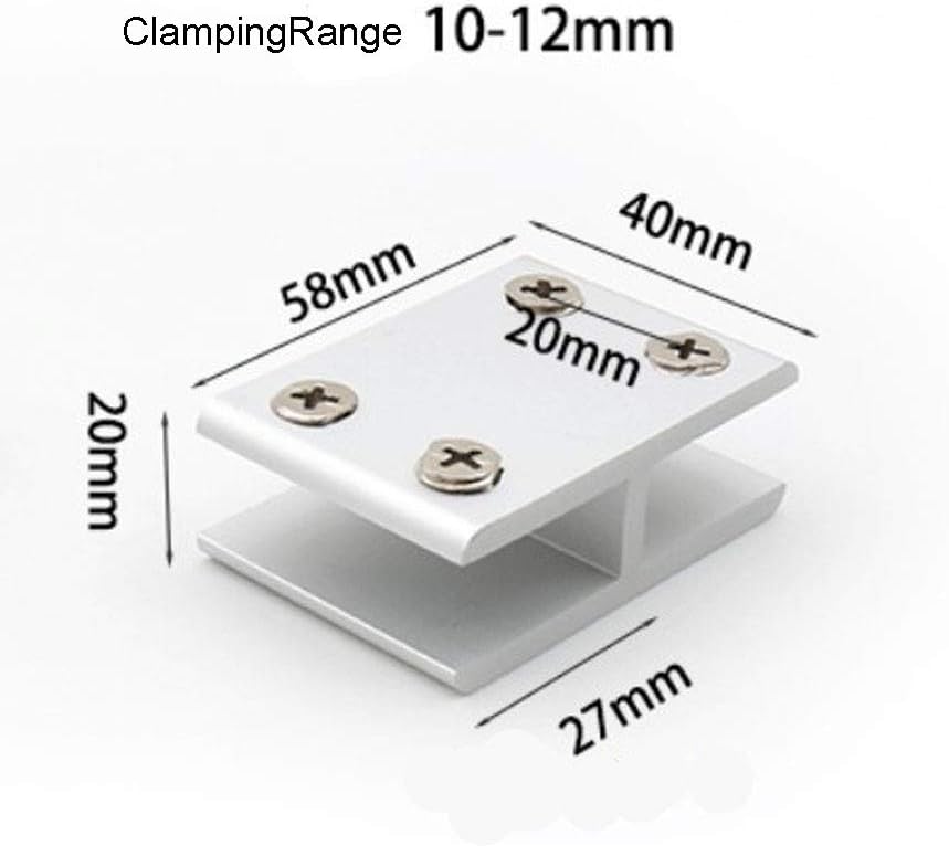 Set of 4 NUZAMAS 180 ° Glass Clamps, Glass-to-Glass Holder, Connecting Glass Clamp On Both Sides Shower, Tables, Panels - Image 3