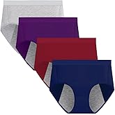 Hbhpov Ladies Underwear, Menstrual Period Underwear for Women Girls Cotton Panties High Waist Comfortable Easy Clean Briefs