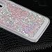 Galaxy S6 Case, Liujie Cute Funny Glitter Quicksand Dynamic Transparent 3D Flowing Star Hard PC Protection Phone Case for Samsung Galaxy S6 (pink+blue heart)