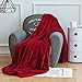 Luxury Collection Microplush Flannel Fleece Blanket | Ultra Soft 380 GSM Lightweight All-Season Anti-Static Throw/Blanket for Sofa Couch Bed (Throw (50'' x 60''), Burgundy)